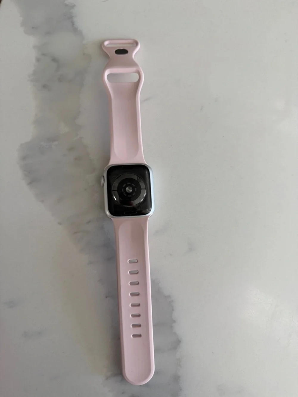 Pink Silicone Smartwatch Band with Compatible Watch